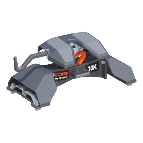 CURT Power Ride 30,000 Pound Fifth Wheel Hitch, Gray Powder Coated