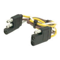 Husky Towing Trailer Wiring Connector, 3 Flat, Black