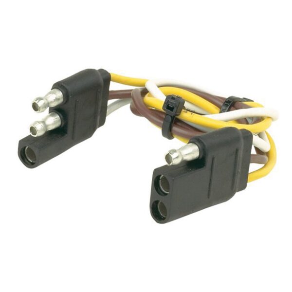 Husky Towing Trailer Wiring Connector, 3 Flat, Black