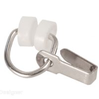 RV Designer Curtain Glider, 2-Wheeled with Hook, White, Set of 14