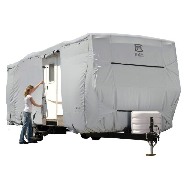 Classic Accessories Receiver Hitch Trailer Cover, 40 Feet, Gray