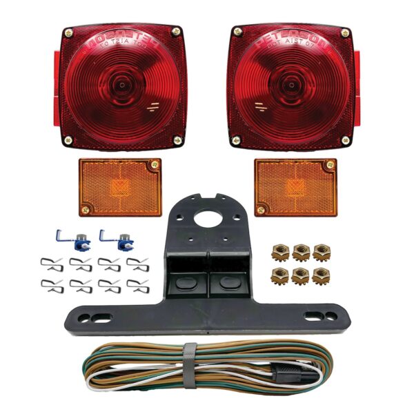 RV Designer Complete Trailer Light Kit, Under 80 Inch Width, with Wiring Harness