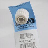 Elkhart Supply 1/2 Inch to 3/4 Inch Fresh Water Coupling, Male Threads, White