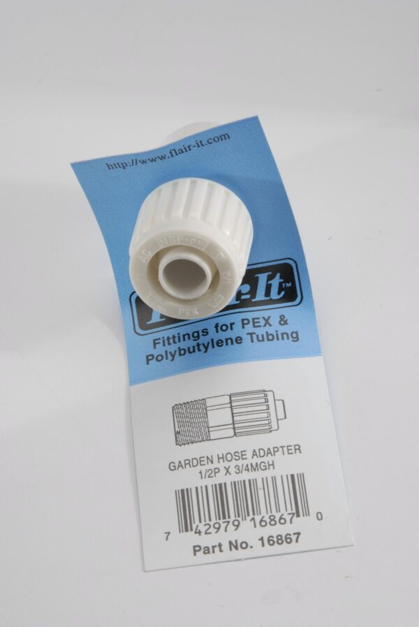 Elkhart Supply 1/2 Inch to 3/4 Inch Fresh Water Coupling, Male Threads, White