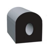 Clean Seal D-Seal Door and Window Channel Seal, 50 Feet, 1/2 Inch, Black