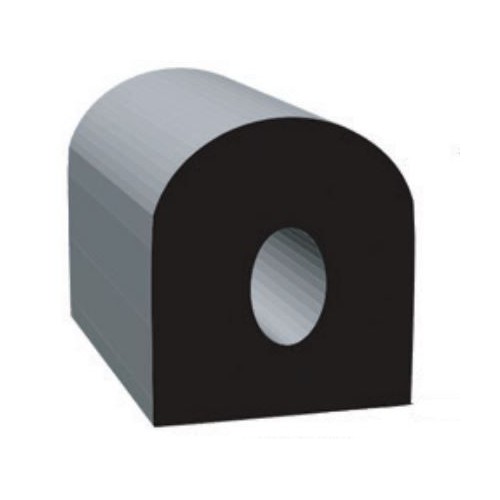Clean Seal D-Seal Door and Window Channel Seal, 50 Feet, 1/2 Inch, Black