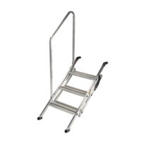 Lippert Victory Entry Step, 3-Step, Silver, 300-lb Capacity