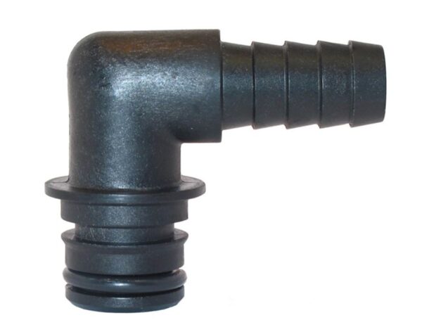 Flojet 1/2 Inch Quick Connect to Hose Barb 90 Degree Elbow, Pack of 2
