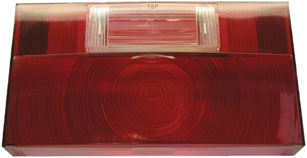 Peterson Red/Clear Trailer Light Lens, Snap-On
