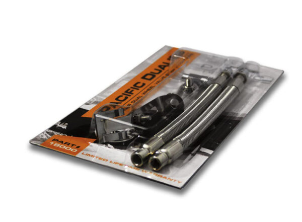 Pacific Dualies Spare Tire Inflation Kit, 7", Braided Stainless Steel