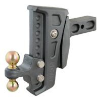 CURT Rebellion XD Adjustable Ball Mount, 2-1/2 Receiver, Black