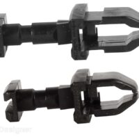 RV Designer Refrigerator Vent Door Latch, Black, Set of 2