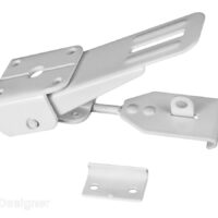 RV Designer Pop Up Camper Latch, Zinc Plated, White