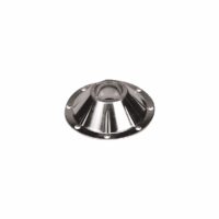 Faulkner 7-1/2-inch Round Table Pedestal Base, Aluminum, Silver