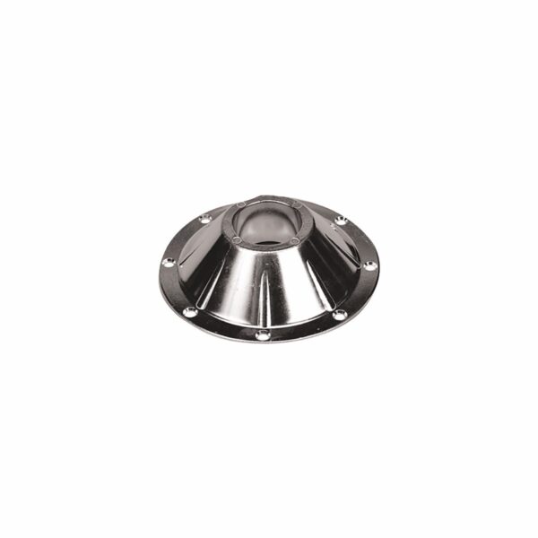 Faulkner 7-1/2-inch Round Table Pedestal Base, Aluminum, Silver