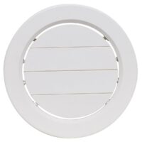 Valterra Heating/Cooling Register, 5" Ceiling, White Plastic, with Damper