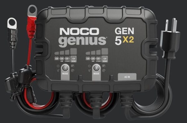 NOCO 10 Amp Two Bank Battery Charger, 12V, Marine, Multi-Chemistry