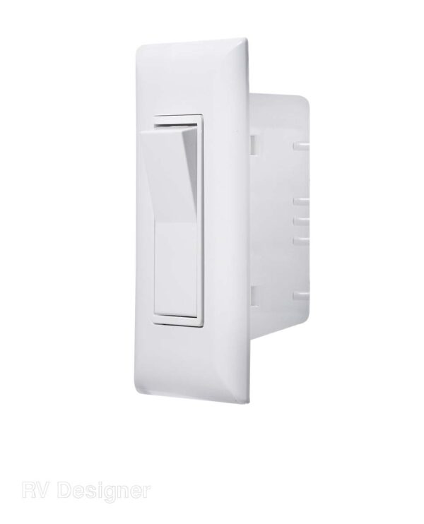 RV Designer Rocker Switch, White, 15A