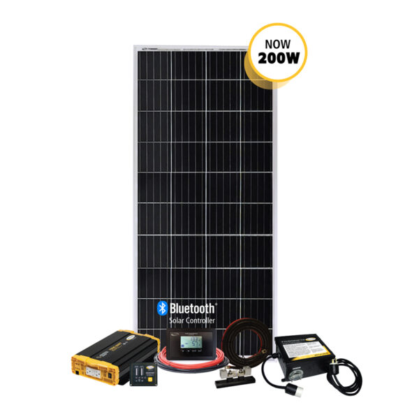 Go Power Weekender ISW Solar System with 1500 Watt Inverter, 200 Watt