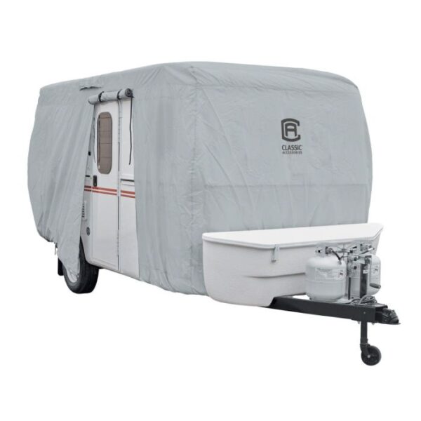 Classic Accessories Travel Trailer Cover, 10 Feet, Gray