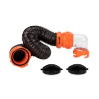 Camco Rhino Flex 3 Foot Sewer Hose, 3 Inch Diameter, Black and Orange