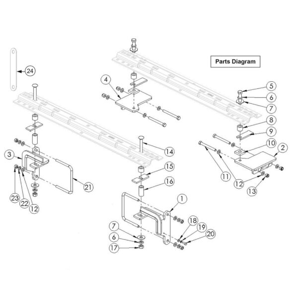 Husky Elite 5th Wheel Hitch Mount Bracket, Bolt-On