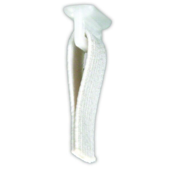 JR Products Type C Elastic Sew-In Curtain Glider, White Plastic, Set of 14
