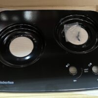 Suburban Dual Burner Drop-In Cooktop, 6500 BTU Burners, Black
