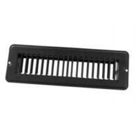 JR Products 10 x 2 Inch Floor Register, Black Steel