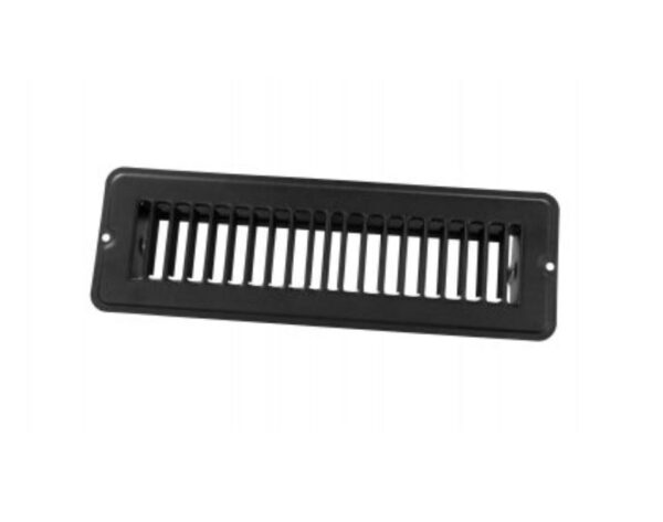 JR Products 10 x 2 Inch Floor Register, Black Steel