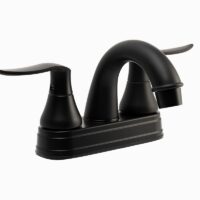 Dura Faucet Lavatory Sink Faucet, Dual Lever, Mid Arc, Matte Black