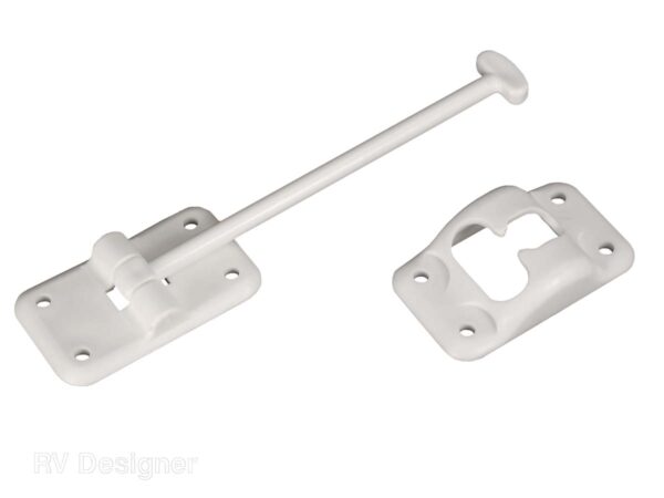 RV Designer Plastic T-Style Door Holder, 6 Inch, White