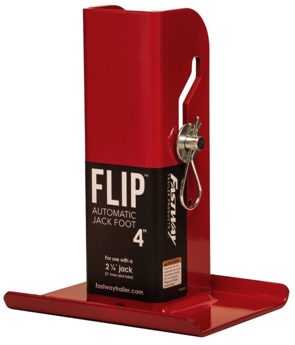 Fastway Flip Automatic Trailer Tongue Jack Foot, 4 Inch Extension