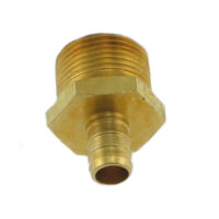Elkhart Supply 1/2 Inch Hose Barb to 3/4 Inch Male Threads Adapter, Brass