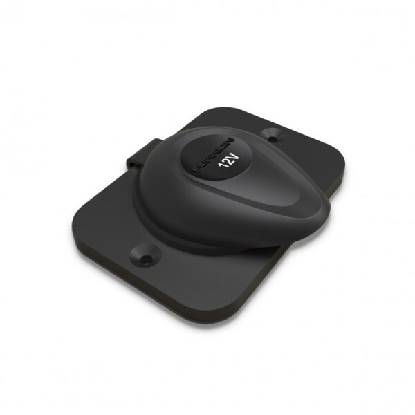 Furrion 12 Volt Power Inlet Port, Black, with Dust Cover