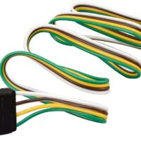 Valterra 4-Flat Trailer Wiring Harness, 3-Foot, Black