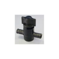 Elkhart Supply Fresh Water Shut-Off Valve, 1/2 Inch Hose Barb to Compression, Black