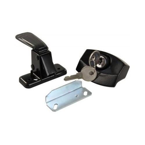 JR Products Push-Button Entry Door Handle, Black, 701-Style Key