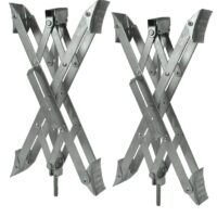 Ultra-Fab Steel Tandem Wheel Chock, Set of 2, Silver