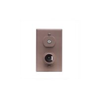 Winegard 75 Ohm Coaxial Receptacle, Brown, Indoor