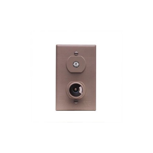 Winegard 75 Ohm Coaxial Receptacle, Brown, Indoor