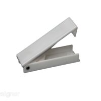 RV Designer Square Door Catch, 2-1/2 Inch, White, Set of 2
