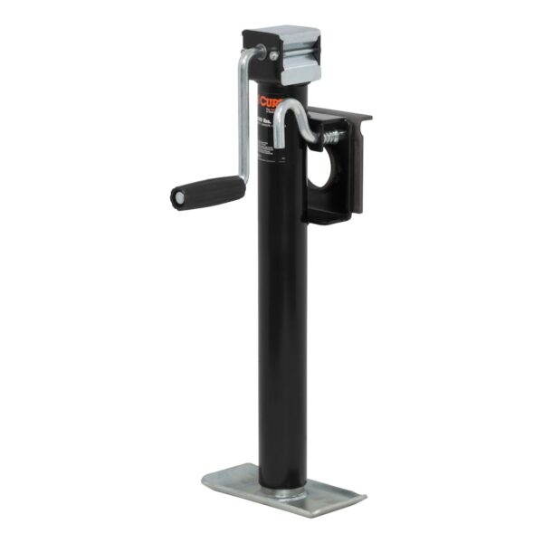 CURT A-Frame Swivel Trailer Tongue Jack, 2,000 lb, Round Sidewind
