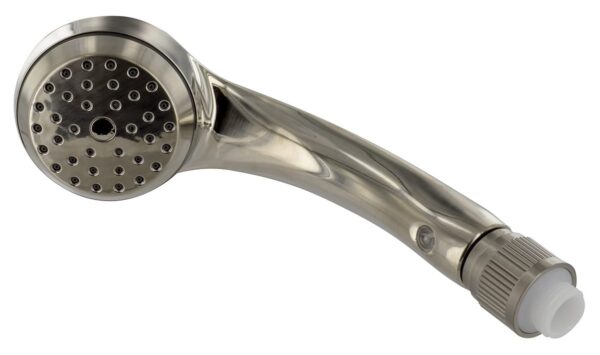 Phoenix Products Hand-Held Shower Head, Silver Brass with Brushed Nickel Finish, No Hose