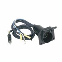 Husky Towing Trailer Wiring Connector, 4 Flat to 7 Blade, Black