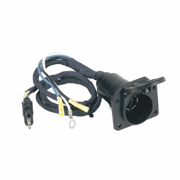Husky Towing Trailer Wiring Connector, 4 Flat to 7 Blade, Black