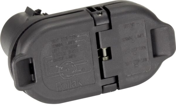 Husky Trailer Wiring Connector, Vehicle End, 7-Blade and 4-Flat, Black