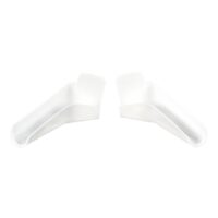 JR Products EPDM Rubber Gutter Spout Polar White, Set of 2
