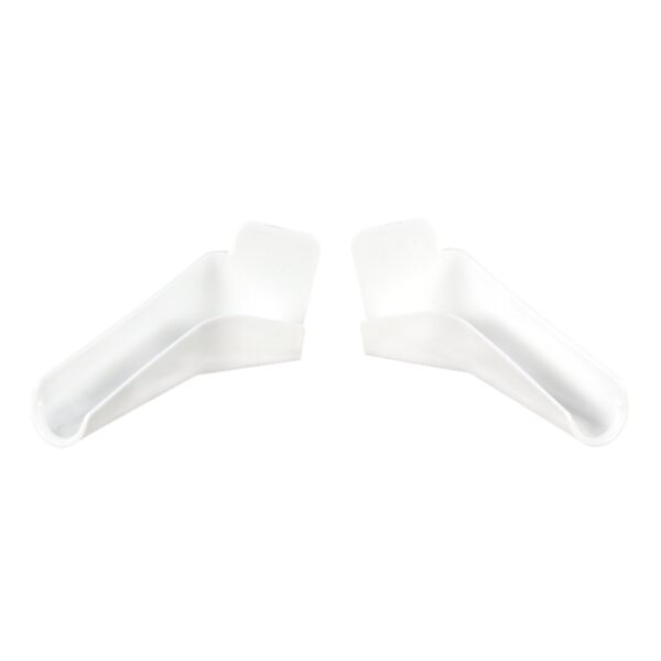 JR Products EPDM Rubber Gutter Spout Polar White, Set of 2