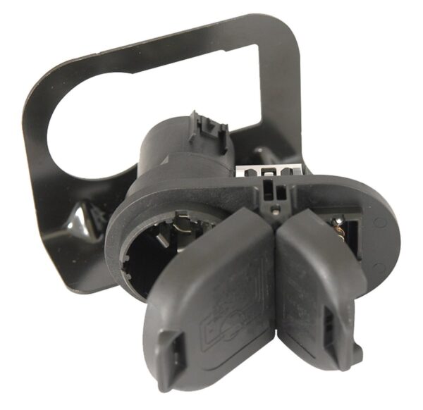 Hopkins Multi-Tow Trailer End Connector, 7-Blade to 4-Flat, Black